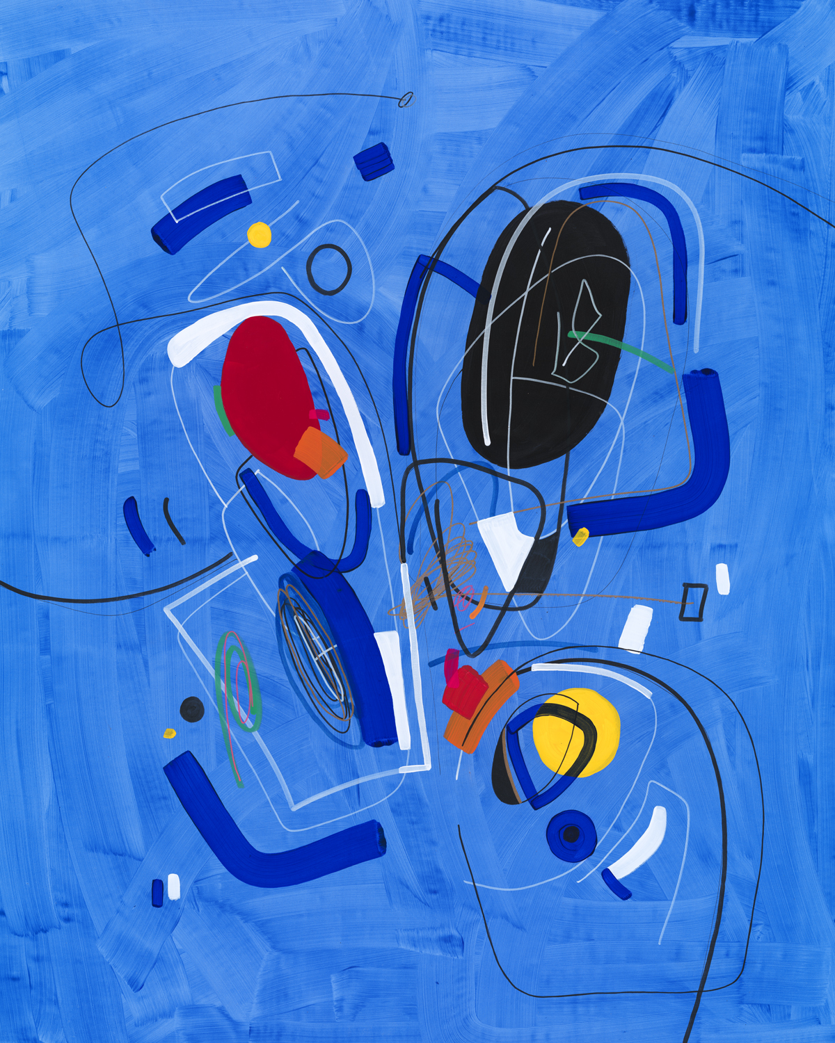 cuadro azul vertical