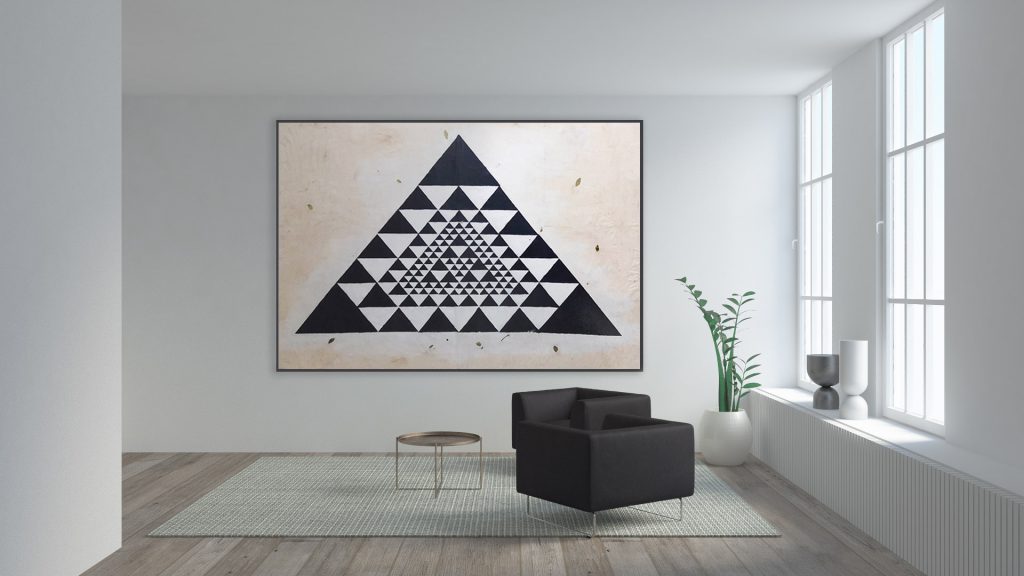 decorar con pinturas en blanco y negro 